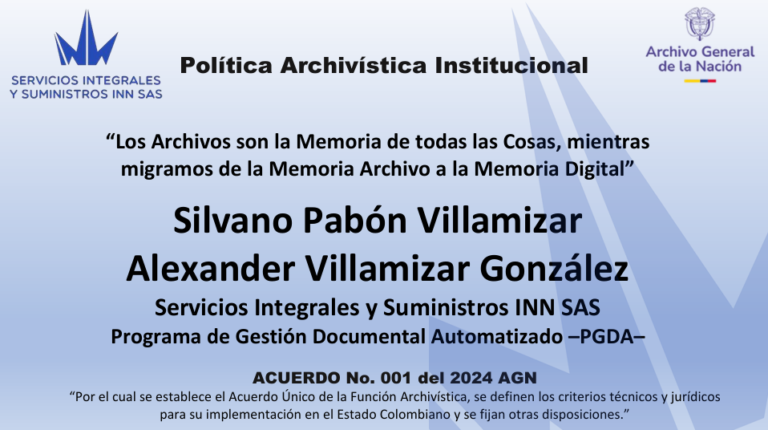 Política Archivística Institucional